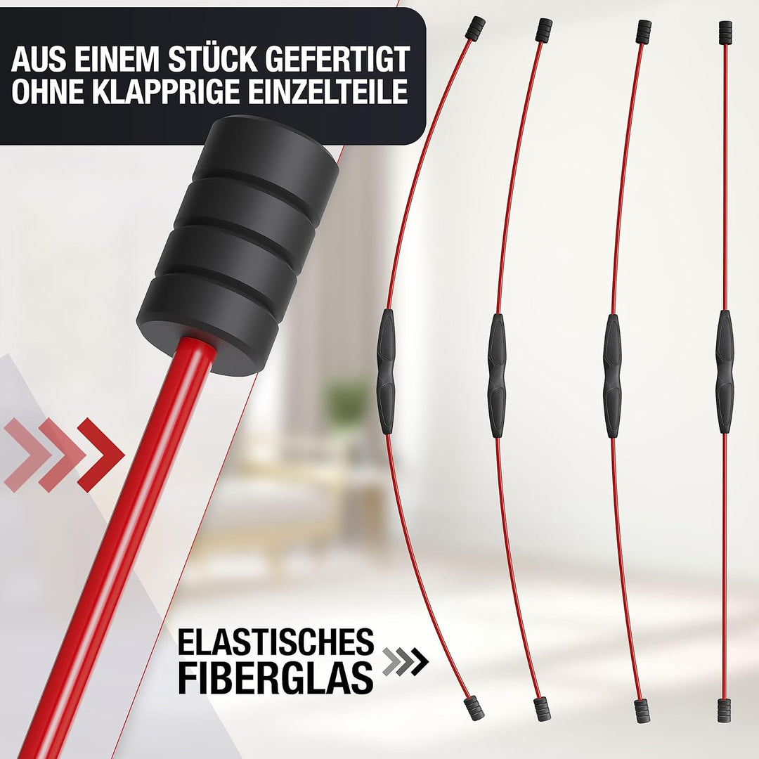 Sports Schwingstab – Swingstick inkl. E-Book (PDF Datei) & Tasche – Wackelstab mit verstellbaren Gew