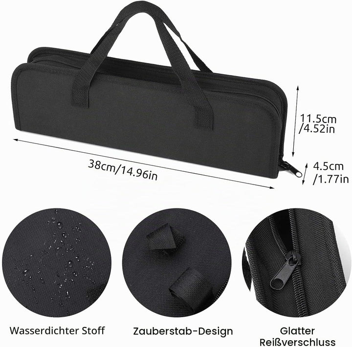 Hippodance Grillbesteck Set,5-teilig Grillwerkzeug-Set,Grillzange, Grillwender, Grillbürste, Fleisch