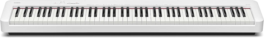 Casio CDP-S110WE Digitalpiano mit 88 gewichteten Pianotasten, weiss & Rockjam Double Bracked Einstel