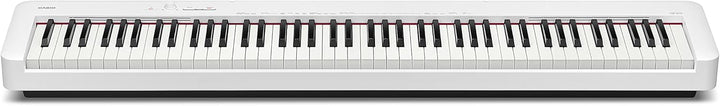 Casio CDP-S110WE Digitalpiano mit 88 gewichteten Pianotasten, weiss & Rockjam Double Bracked Einstel