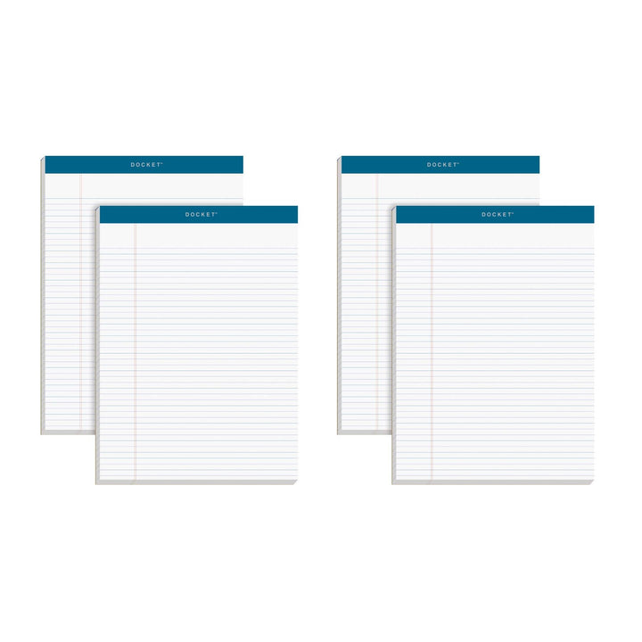 Tops Double Docket Writing Tablet, 8–1/2 x 11–3/10,2 cm, perforiert, weiss, schmal, Rule, 100 Blatt