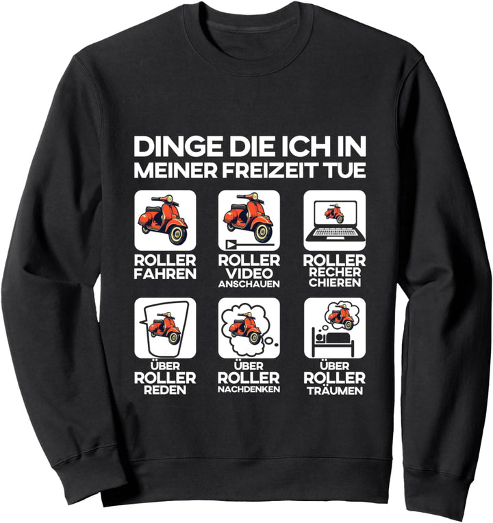 Motorroller Scooter Rollerfahrer Männer Jungen Lustiges Sweatshirt