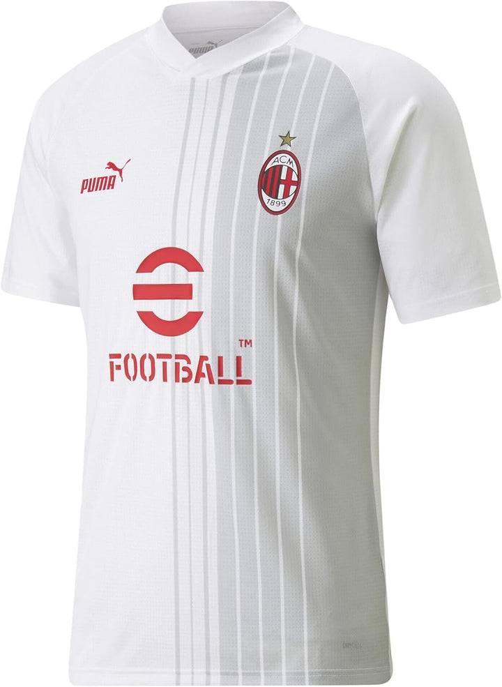AC Milan Herren Prematch Jersey T-Shirt L White-tango Red, L White-tango Red
