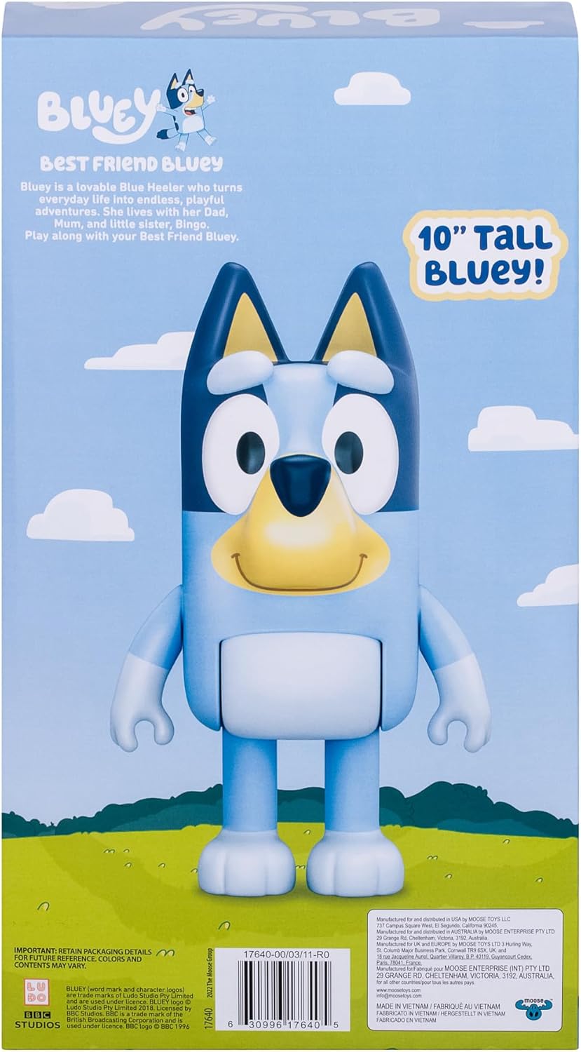 Best Friend Bluey | bewegliche 25,4 cm grosse Figur von Bluey | mit beweglichen Armen und Körper