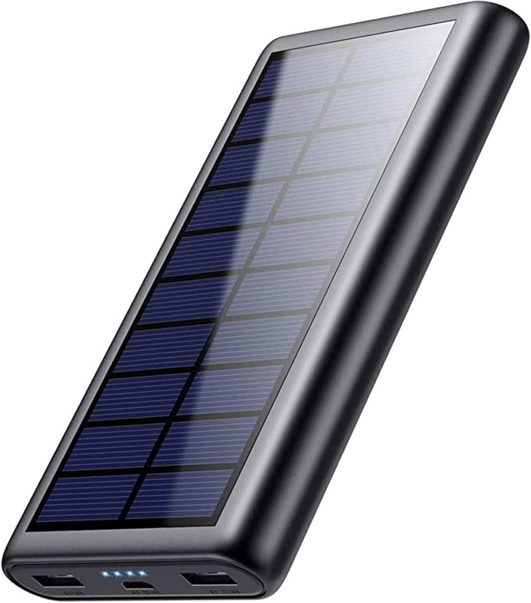 Solar Powerbank 26800mAh, USB C Power Bank Tragbares Solarladegerät, Extrener Akku Pack mit 3 Ausgän