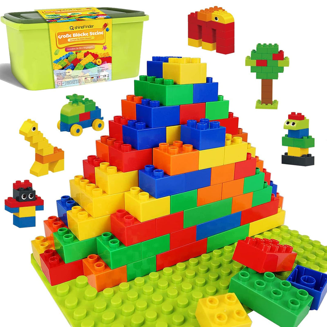 shineFinder Grossen bausteine Kompatibel mit duplo bausteine, Grossen bausteine Set, Bausteinen für