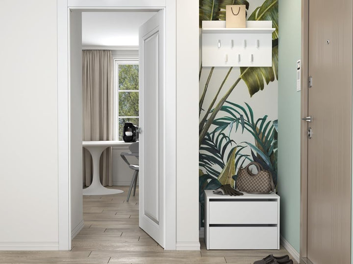 VBChome Modular Schuhschränke 60 x 36 x 44 cm Weiss Schuh-Organizer Grifflose Holzähnlich Holzwerkst