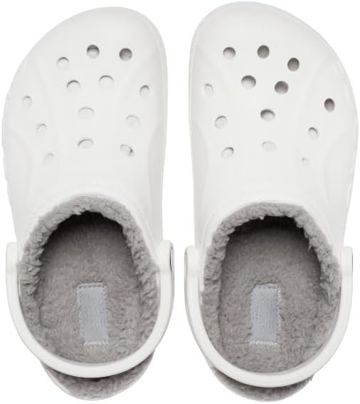 Crocs Unisex Baya Lined Clog 36 EU White Light Grey, 36 EU White Light Grey