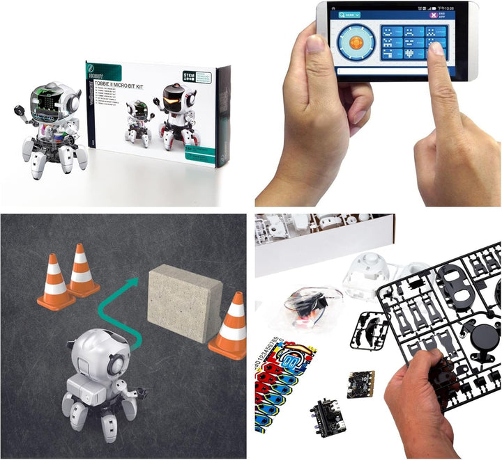 Velleman KSR20 Bauroboter Tobbie II inklusive Motor, Infrarotsensor und Klingel für