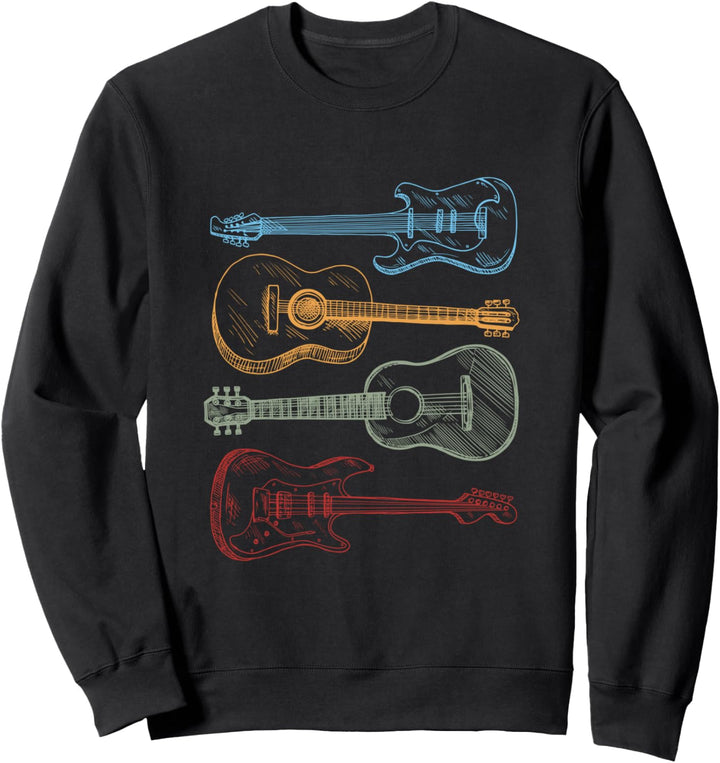Gitarre Musiker Bass spielen Gitarrist Konzert Band Künstler Sweatshirt