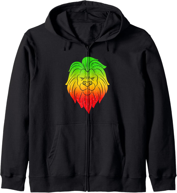 Rasta Lion Rastafari Reggae Kapuzenjacke