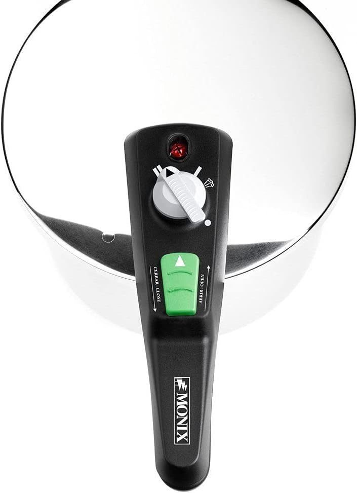 Monix Quick Schnellkochtopf, Edelstahl, schwarz, 4 Liter