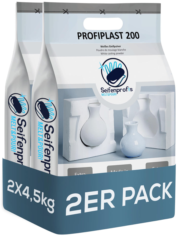 Seifenprofis Profiplast 200 Reliefgiesspulver 9 kg - extra weiss, Giesspulver, Giessmasse, Modellier