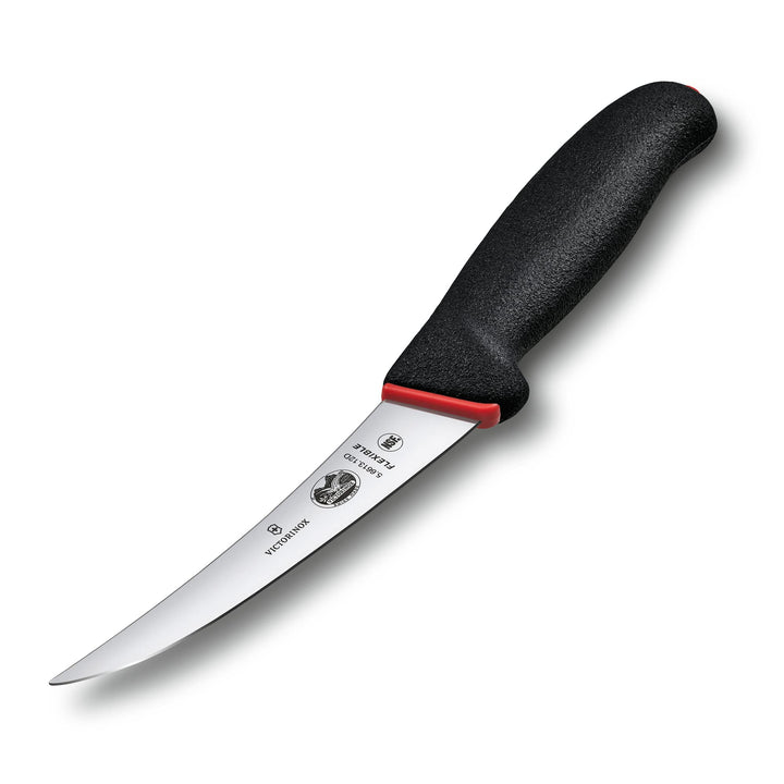 Victorinox Fibrox Ausbeinmesser, Dual Grip, Gebogene, Schmale, Flexible Klinge, Rutschfester Griff,
