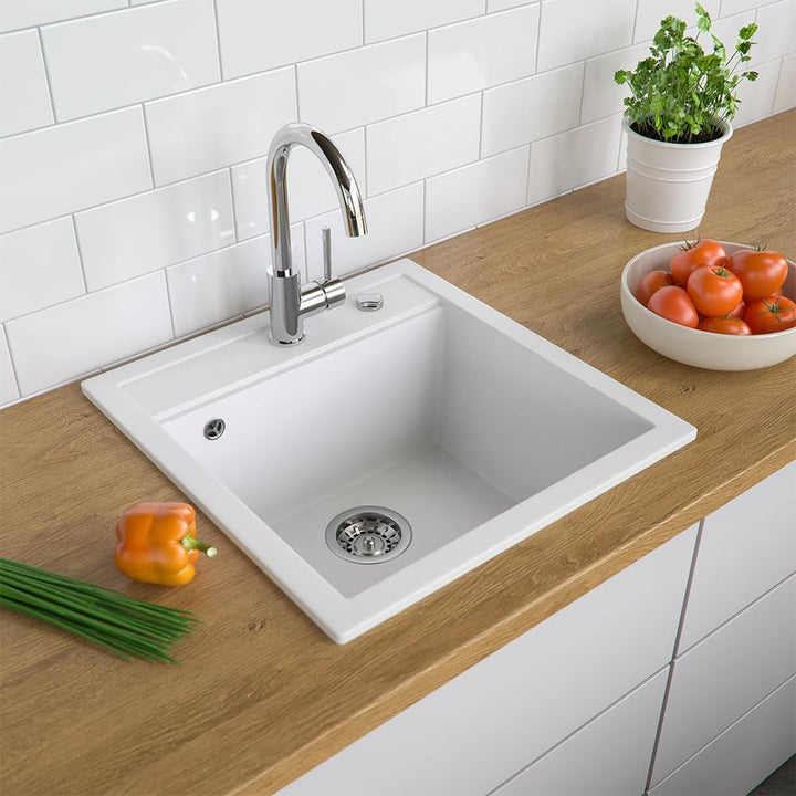 Bergström Spülbecken "Tesa", Weiss, 50 x 49 cm 490x500mm Weiss, 490x500mm Weiss