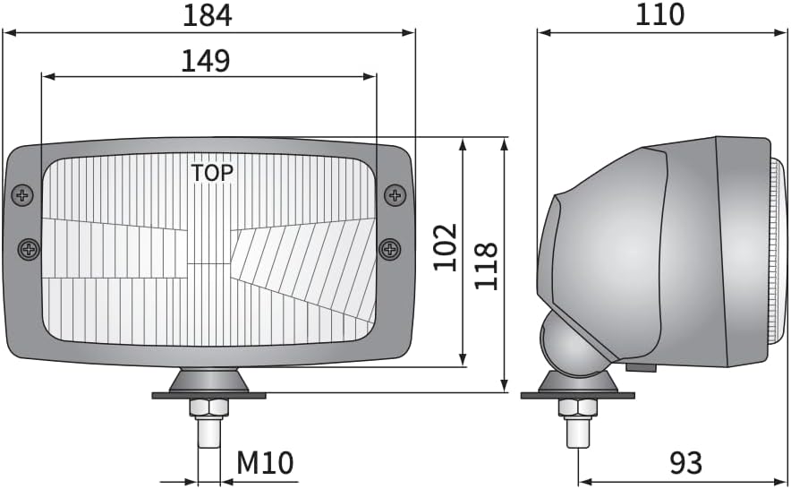 MelTruck® 2x Hauptscheinwerfer H4 12V 24V Fernlicht Abblendlicht Positionslicht und 2x Stecker