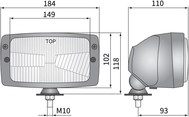 MelTruck® 2x Hauptscheinwerfer H4 12V 24V Fernlicht Abblendlicht Positionslicht und 2x Stecker