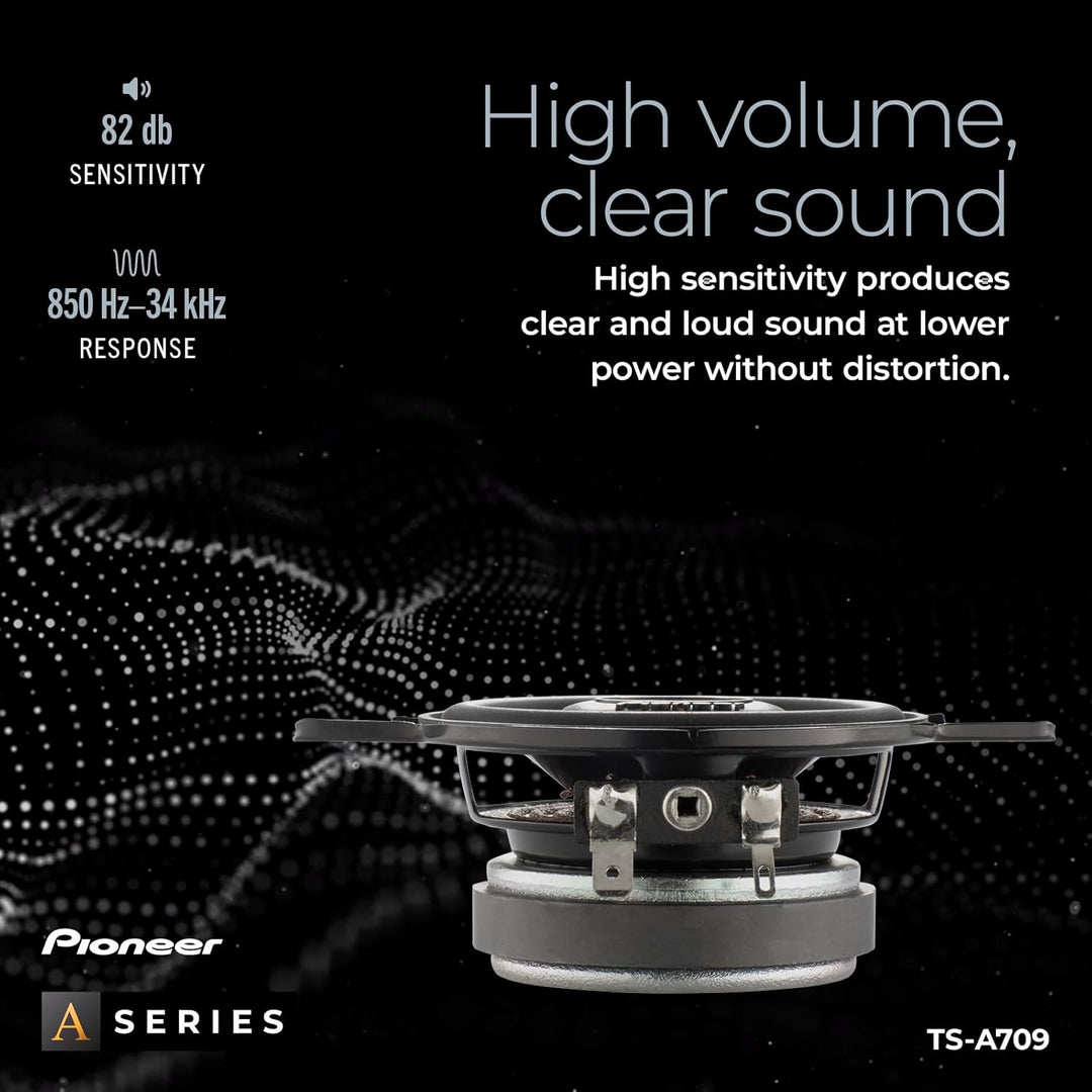 Pioneer TS-A709 A Series 2-3/4" 2-Wege, 450W Max Power, 16mm Hochtöner - Koaxial-Lautsprecher (Paar)