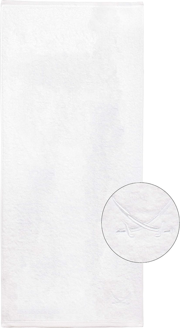 Sansibar Badetuch mit gesticktem Säbel Logo Strandtuch Saunatuch 100% Baumwolle 90x180 cm 2er Set, W