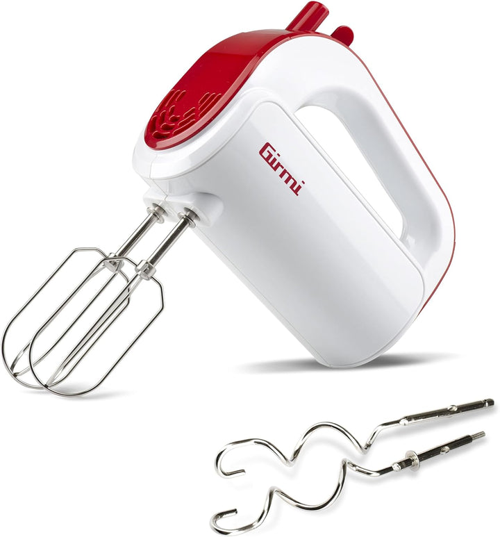 Girmi SB02 Elektrorührer, 170 W, 5 Geschwindigkeiten + Turbo, Weiss/Rot Weiss / Rot, Weiss / Rot