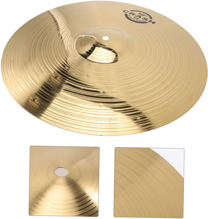 Vaguelly 16 Zoll Crash Cymbals, Messing Schlagzeug Becken für Anfänger Schüler, 40 cm 40cm, 40cm