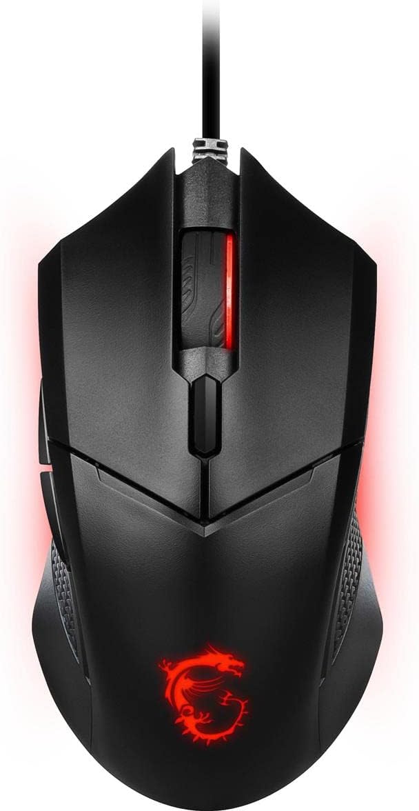 MSI Clutch GM08 Optische Gaming-Maus, 4200 DPI, kabelgebunden, mit roter LED