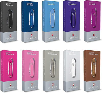 Victorinox Schweizer Taschenmesser, Klein, Classic SD, Multitool, Swiss Army Knife, Geschenk, 7 Funk