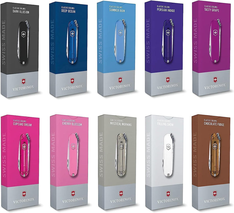 Victorinox Schweizer Taschenmesser, Klein, Classic SD, Multitool, Swiss Army Knife, Geschenk, 7 Funk