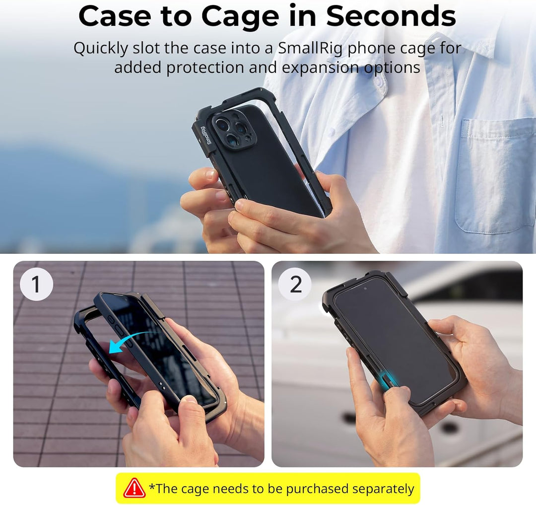 SMALLRIG FilMov Handyhüllen-Set für iPhone 16 Pro Max, leichte Fotohülle mit T-Mount-Objektivrückpla