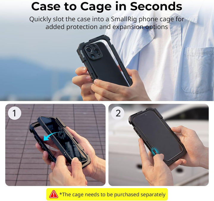 SMALLRIG FilMov Handyhüllen-Set für iPhone 16 Pro Max, leichte Fotohülle mit T-Mount-Objektivrückpla