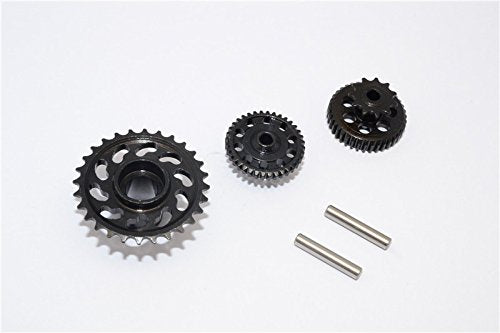 GPM Kyosho Motorcycle NSR500 Tuning Teile Steel Wheel Gear Assembly (52T+53T+55T) - 3Pcs Set Black