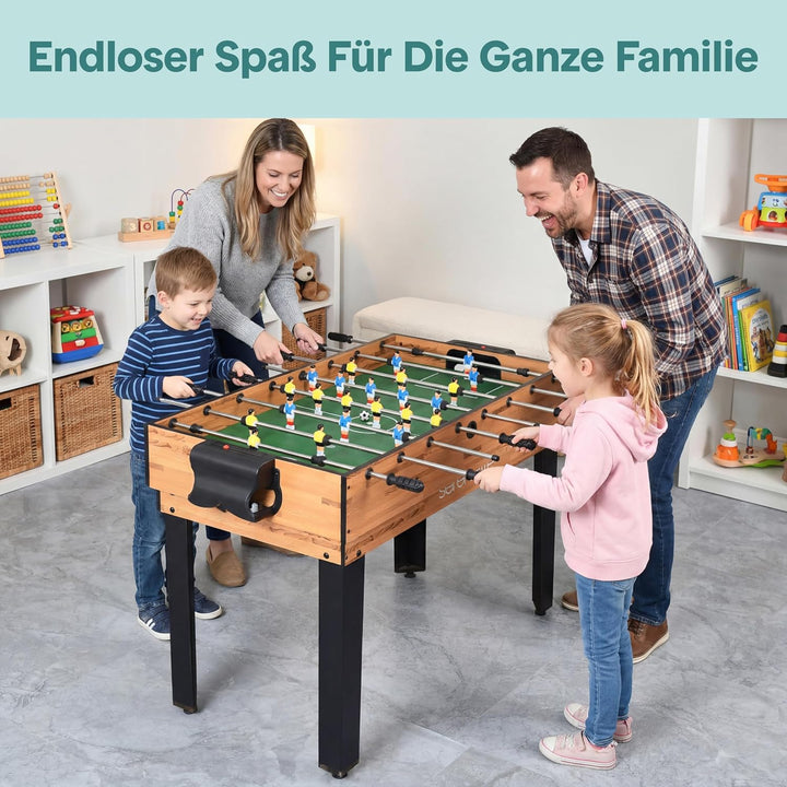 SereneLife Multifunktionstisch, Multigame Spieltisch – 4 in 1 mit Zubehör, Tischkicker, Billardtisch