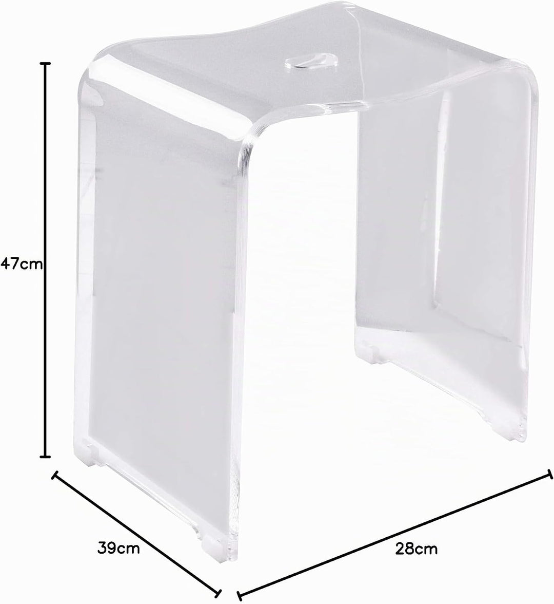 RIDDER A211100 Trendy Bad-Hocker, Acryl, transparent, ca. 39 x 47 x 28 cm, Transparent