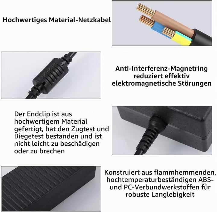 JIZZU 120W 10A KFZ Netzadapter Spannungswandler 230V auf 12V Adapter für Kühlbox, Haushalt Stromrich