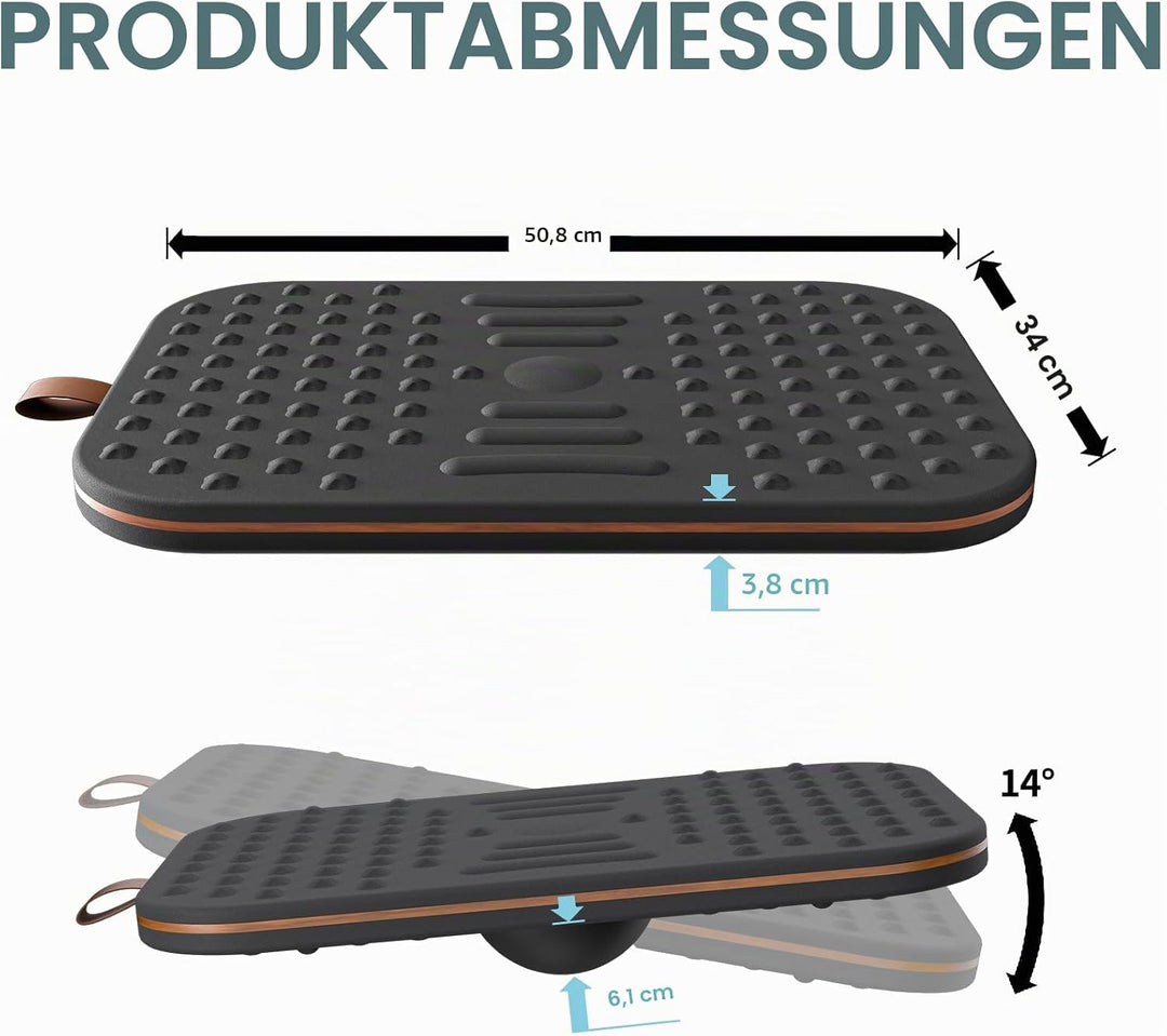 Balance Board,360-Grad Wackelbalance-Board für Erwachsene-2-in-1 Doppelseitige Anti-Ermüdungsmatte &amp;