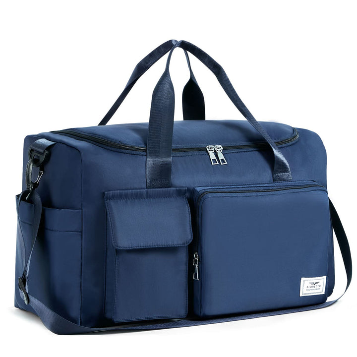 FIORETTO 35L Damen Sporttasche Faltbare Reisetasche mit Schuhfach und Nassfach, Wasserabweisende Wee