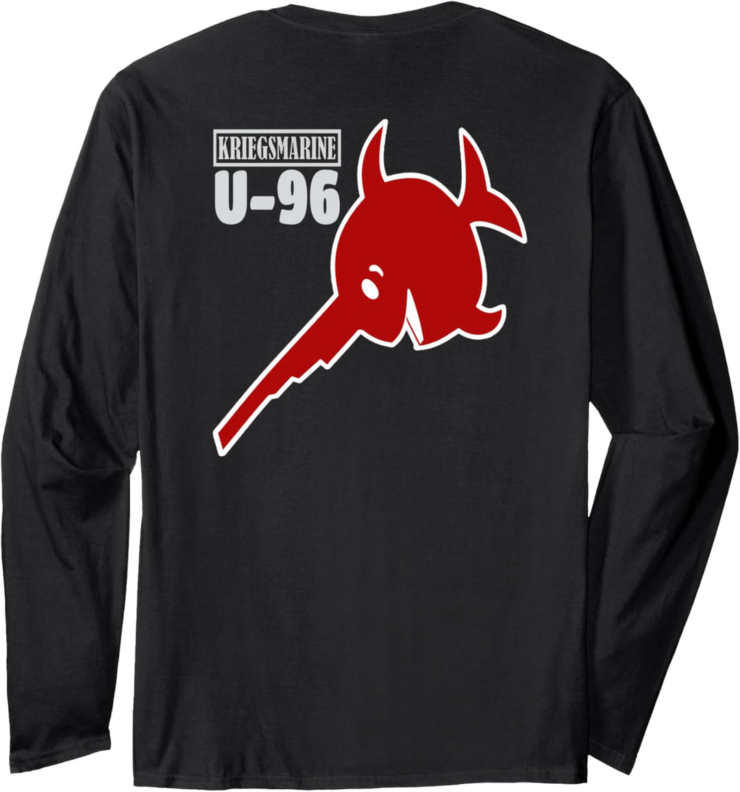 WW2 Deutsches Kriegsmarine U-96 U-Boot Vorderes&Zurück Langarmshirt