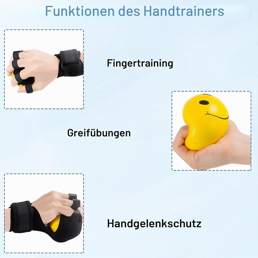 Handtrainer Fingertrainer, Handkraft Trainer Mit Gespaltenen Fingern, Anti Spasticity Splint Mit Bal