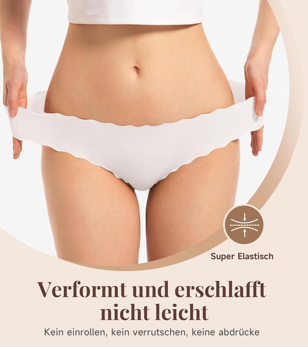 TANSTC 6er Pack Unterhosen Damen Nahtlose Unterwäsche Frauen Seamless Slips Damen Stretch Damenunter