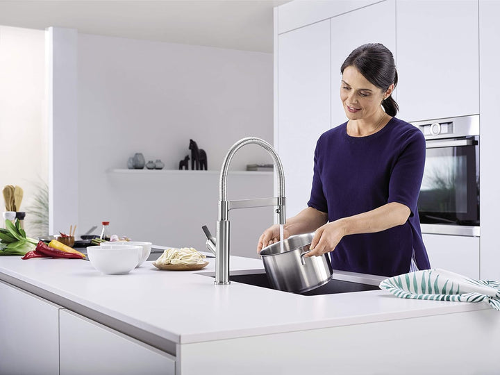 Blanco 522407 SOLENTA-S Senso UltraResist S Küchenarmatur, 230 V, Edelstahl Finish Sensor Hebel rech