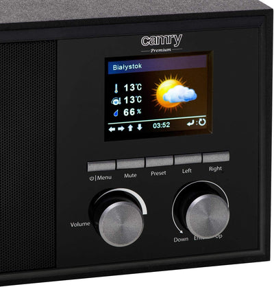 CAMRY CR 1180 DAB Internetradio Digitalradio Über 20.000 Sender Weltweit Wi-Fi Verbindung AUX Wetter