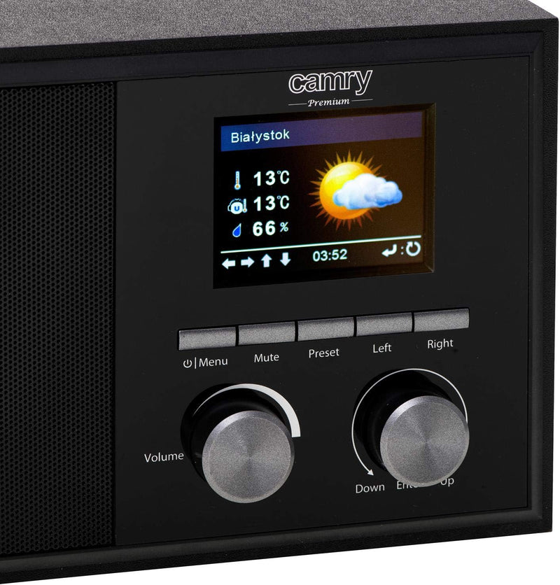 CAMRY CR 1180 DAB Internetradio Digitalradio Über 20.000 Sender Weltweit Wi-Fi Verbindung AUX Wetter
