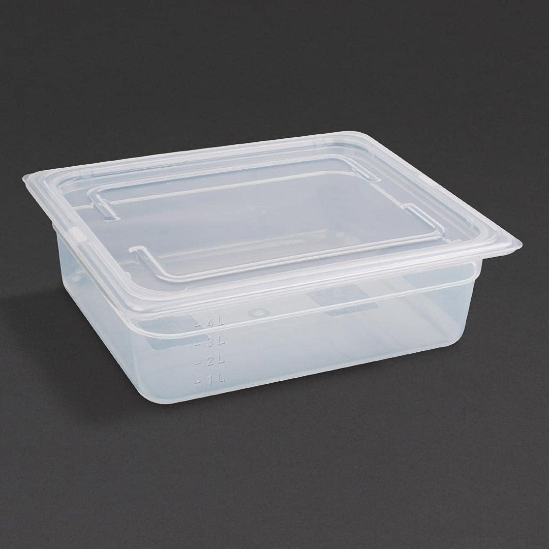 Vogue polypropyleen GN 1/2 bak met deksel 10cm (Box 4)