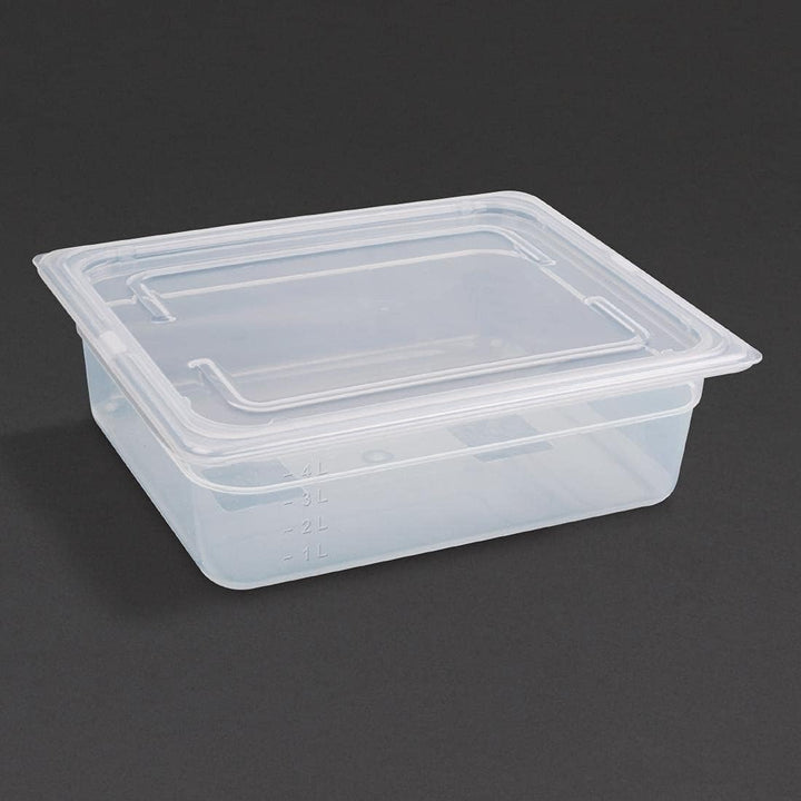 Vogue polypropyleen GN 1/2 bak met deksel 10cm (Box 4)