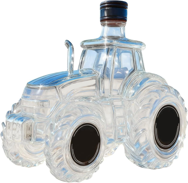 Whiskey-Glasflaschen, 300 ml, Traktor-Design, Getränkebehälter – Wodka-Whiskey-Flaschenspender, für