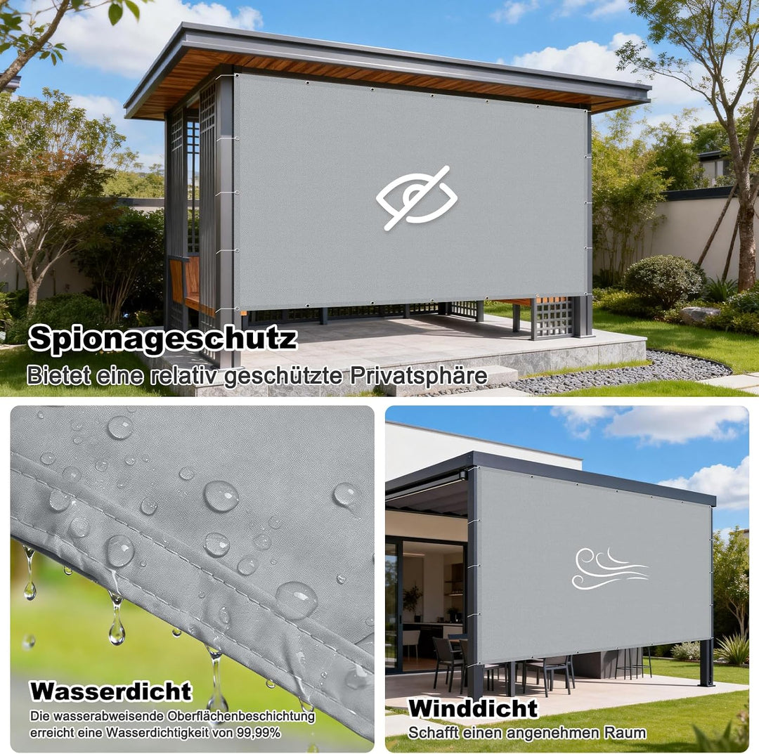 SUNNY GUARD Sonnensegel Wasserdicht 2x3m Rechteckig mit Ösen Segel Sonnenschutz Wetterfest UV Schutz