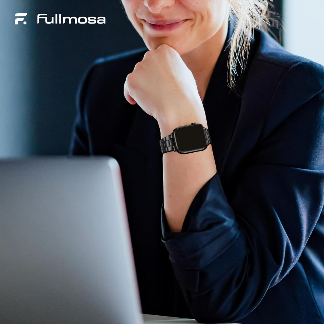 Fullmosa für Apple Watch series 7 8 9 Armband 45mm series 6 SE/SE2 44mm mit Uhrengehäuse, Kein Werkz