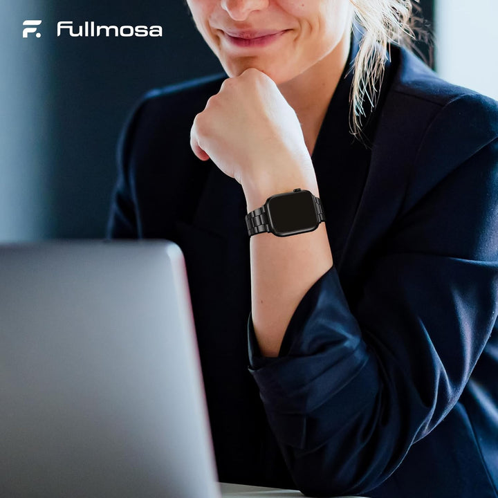 Fullmosa für Apple Watch series 7 8 9 Armband 45mm series 6 SE/SE2 44mm mit Uhrengehäuse, Kein Werkz