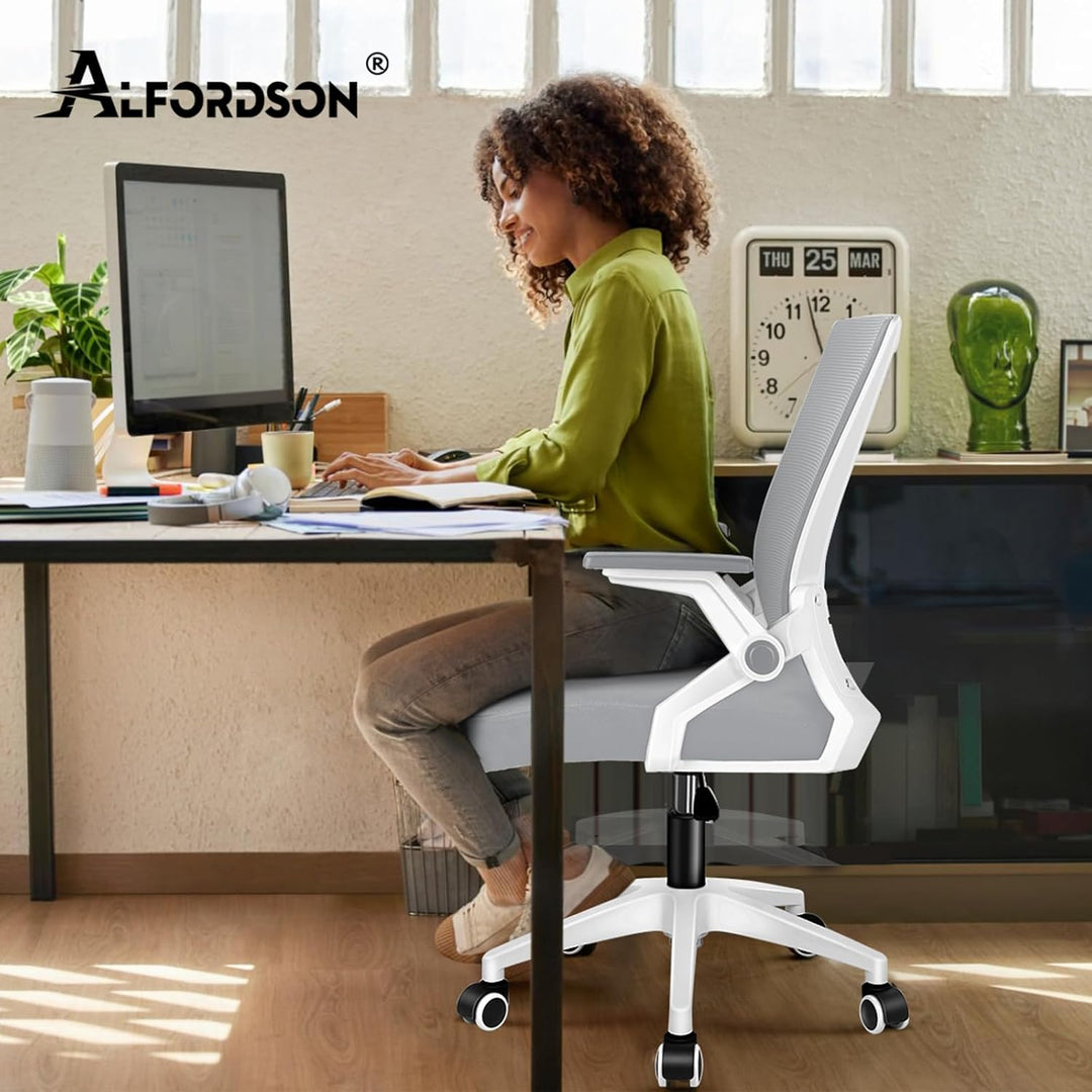 ALFORDSON Mesh Bürostuhl Chefsessel Netzstoff Ergonomie Drehstuhl, verstellbare Armlehnen,Schreibtis