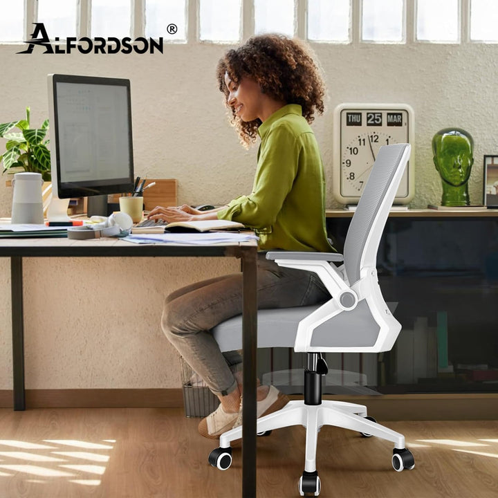 ALFORDSON Mesh Bürostuhl Chefsessel Netzstoff Ergonomie Drehstuhl, verstellbare Armlehnen,Schreibtis